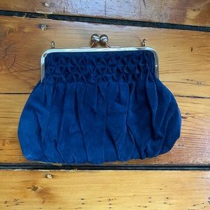 Vintage dark navy clasp purse